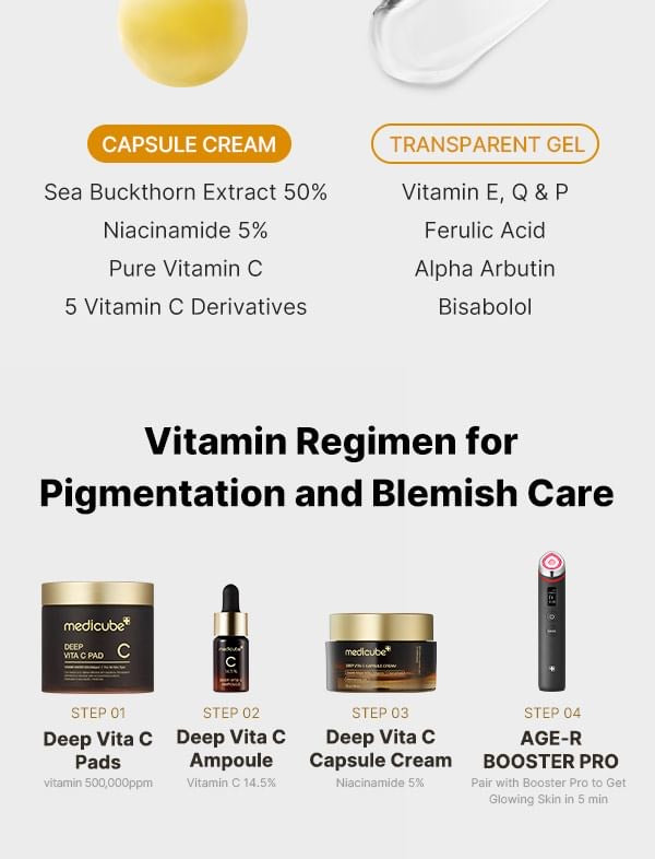 medicube - Deep Vita C Kapsül Krem - Beyazlatıcı Krem