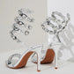 Star style luxe cristal embelli Wraparound femmes sandales talons aiguilles