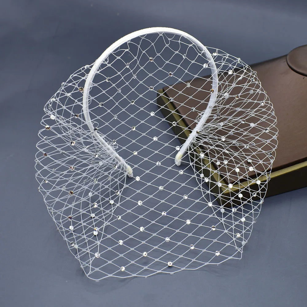 JM21 noir blanc bandeau voiles pour mariée charmant voile pour mariage