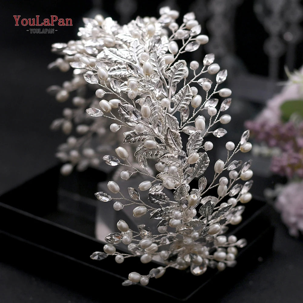 YouLaPan – accessoires de cheveux de mariage brillants, bijoux diadème de mariée pour femme, bandeau en strass, couvre-chef pour spectacle, HP496
