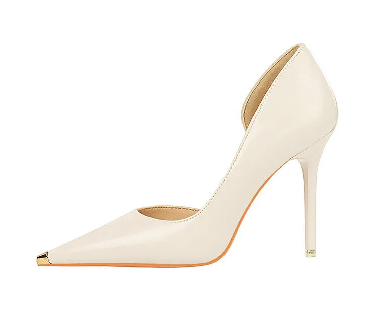 BIGTREE chaussures en cuir verni noir