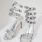 Star style luxe cristal embelli Wraparound femmes sandales talons aiguilles