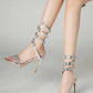 Star style luxe cristal embelli Wraparound femmes sandales talons aiguilles