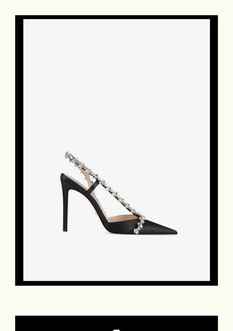 Sandales à strass en tissu de soie pour femmes