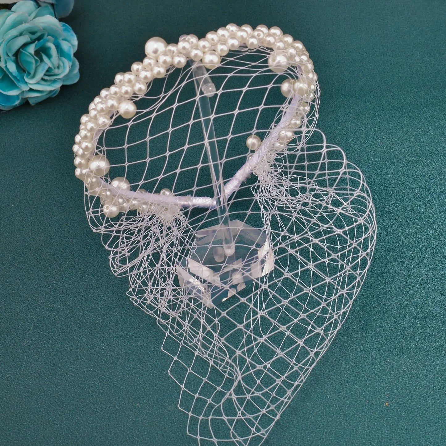 JM21 noir blanc bandeau voiles pour mariée charmant voile pour mariage