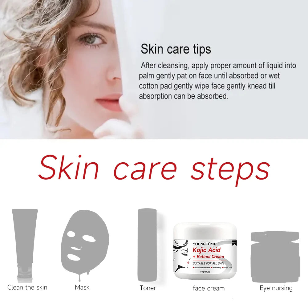 Kojik Asit + Retinol Krem, Yaşlanma Karşıtı Krem