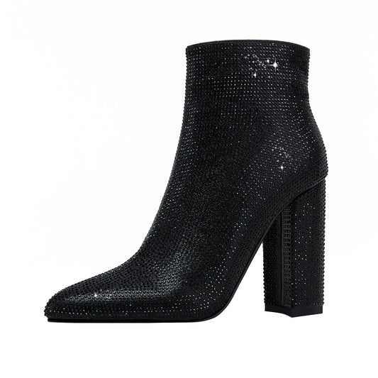 Glam Embellished Ankle Boots