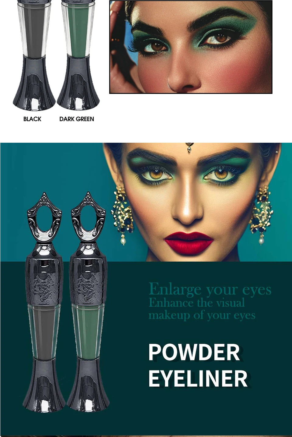 Kohl-Uzun ömürlü toz eyeliner, doğal makyaj, Arapça