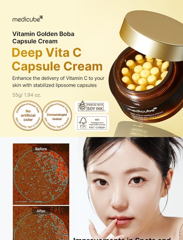 medicube - Deep Vita C Kapsül Krem - Beyazlatıcı Krem 